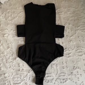 Black Bodysuit With Cutouts